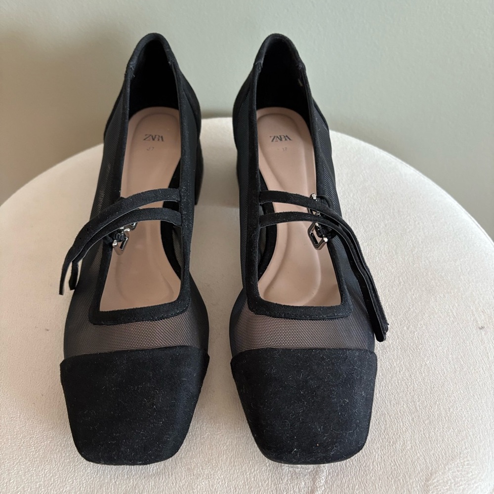 Zara Black Mesh Women's Shoes